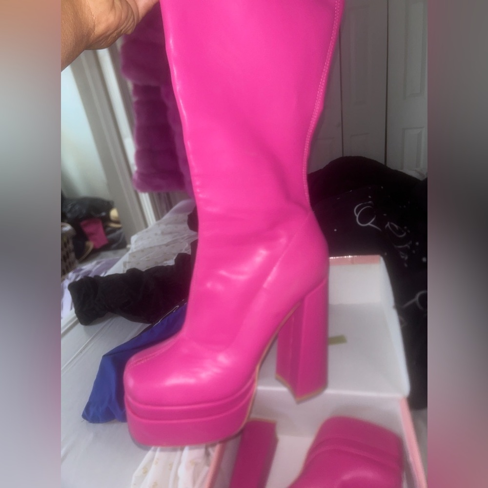 Pink platform shoe boot🔥